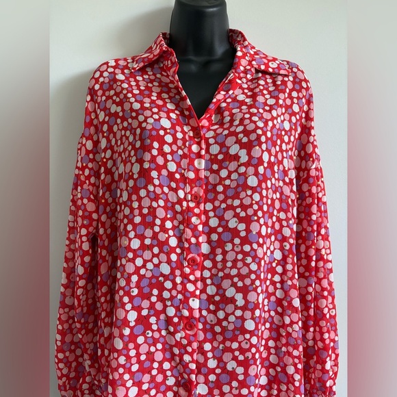 Molly Bracken Balloon Sleeves Shirt | Size Large - Picture 5 of 10